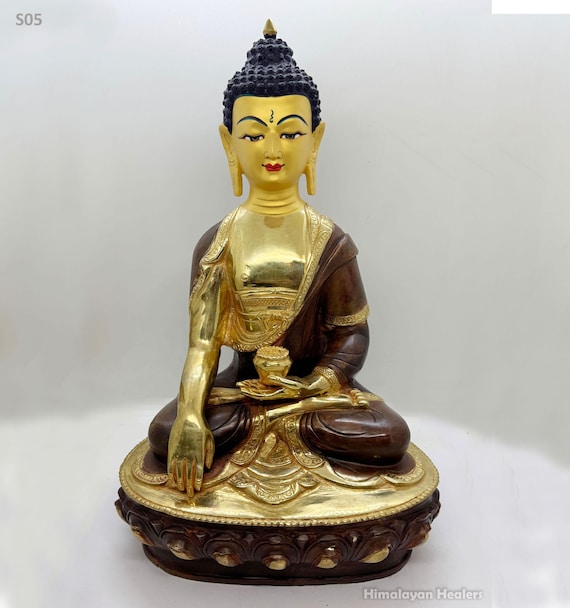 ブッタの生誕地ネパール製ブッタ像ー金張り ブッタの生誕地ネパール製ブッタ像ー金張り 【公式通販】 置物