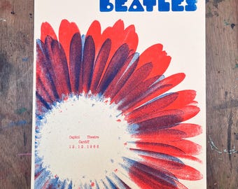 The Beatles Handmade Risograph A3 Gig Poster