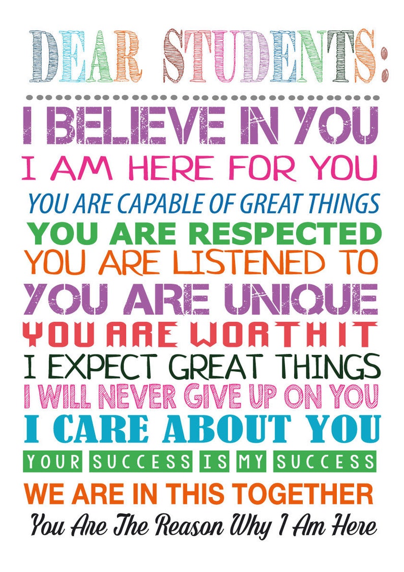 School Principal Poster School Poster Black and White Etsy