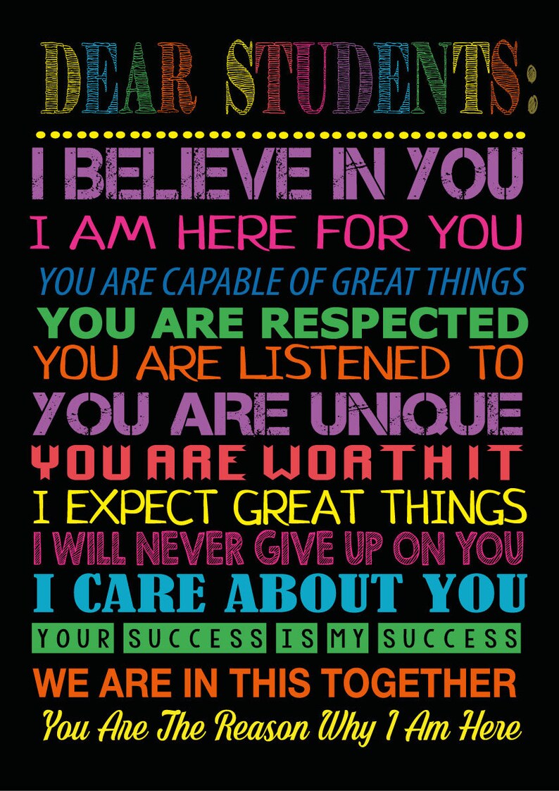 School Principal Poster School Poster Black and White Etsy