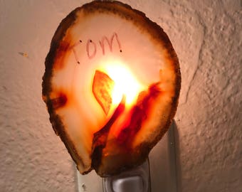 Agate Nightlight for nursery Update any of your rooms with soft agate lighting Free Gift with purchase soft light for baby/'s room