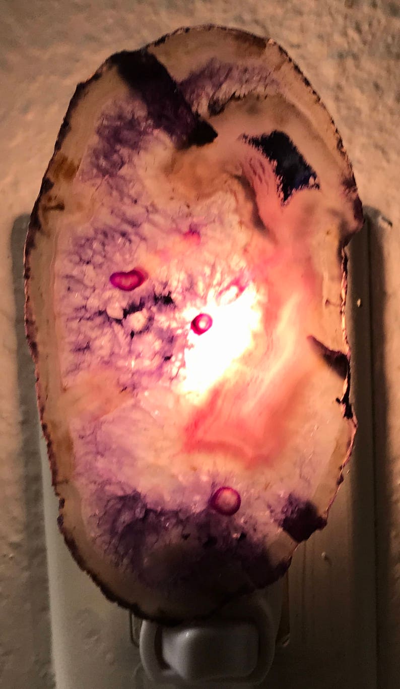 Agate Nightlight for nursery Update any of your rooms with soft agate lighting Free Gift with purchase soft light for baby/'s room