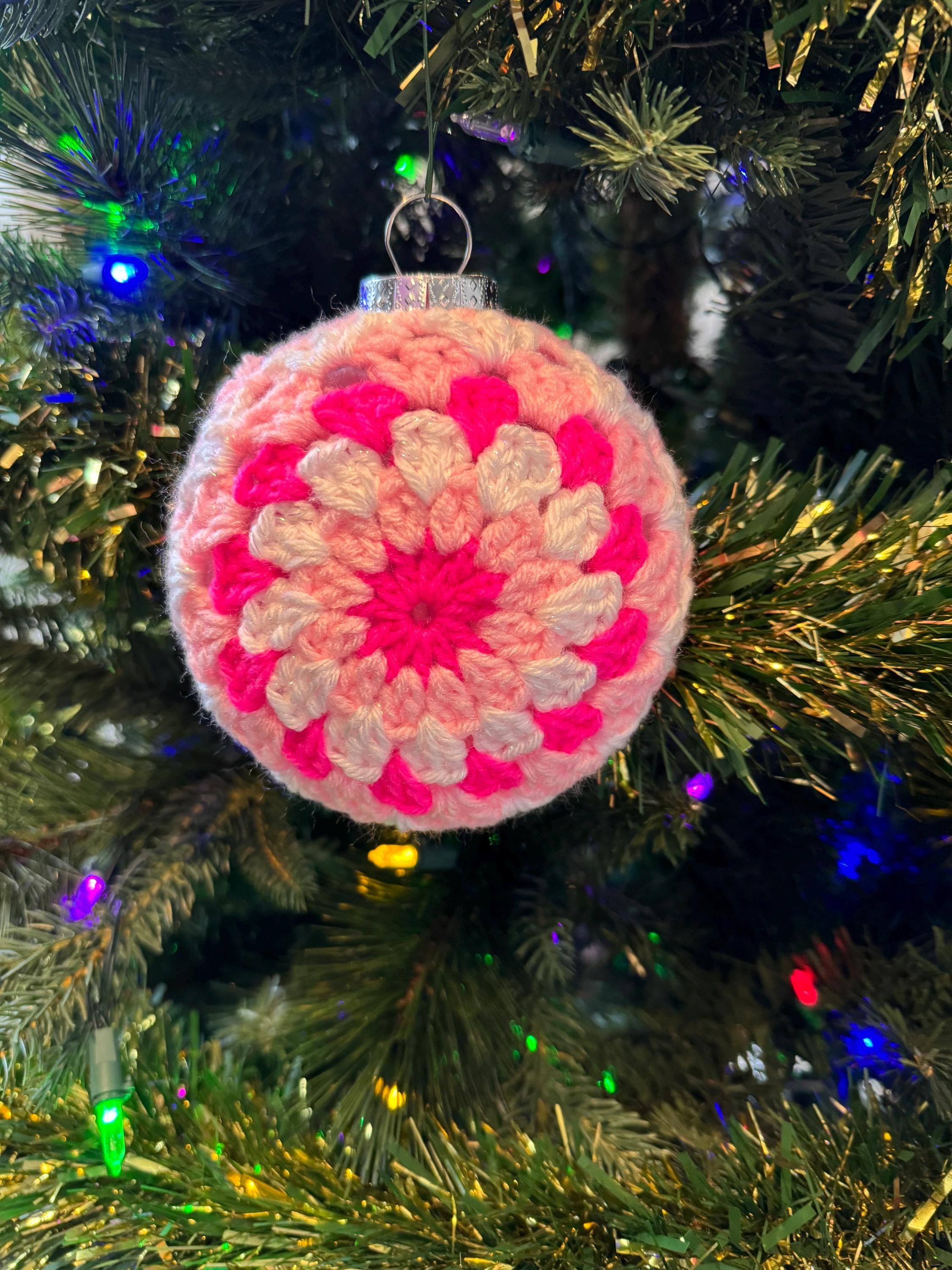 Square Bauble Hand Crocheted Granny Square Christmas Bauble-6” Wide - Etsy