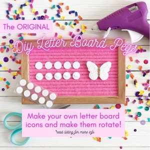 Our Original Pegs & Swivel Kit for DIY Letter Board Icons | Make your DIY icons turn in any direction! | BULK orders available