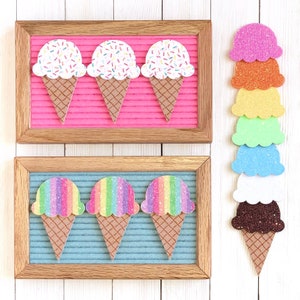 Ice Cream Scoops and Cone Letter Board Icon & Accessory | Build Your Own