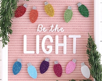 Holiday Lights Letter Board Icons | Choose your colors!