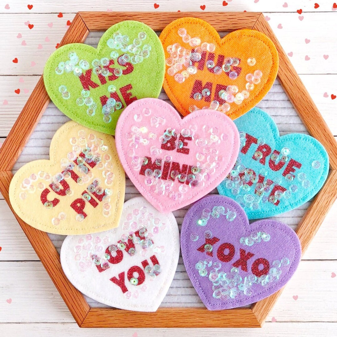 Custom Saying Shaker Candy Hearts Letter Board Icons and Tiered Tray ...