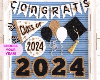 Graduation and School Culmination Letter Board Icons