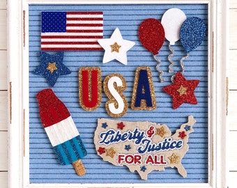 Fourth of July Essentials Letter Board Icons & Accessories