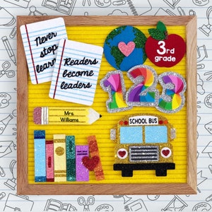 School Essentials Letter Board Icons and Accessories