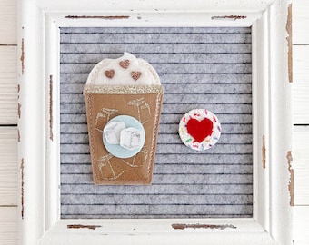 Interchangeable Iced Coffee Cup Letter Board Accessory and Icon