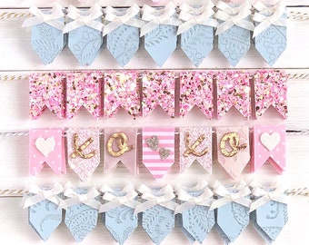 Pink Sparkle, XOXO and Bow Letter Board Banners and Accessories