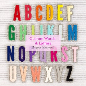 Custom Word and Letter Icons for Letter Boards | Made to Order | Choose your colors!