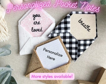 Personalized Pockets Notes - Choose your words and expressions! Inspirational Gift, Comforting Gift, Uplifting Gift