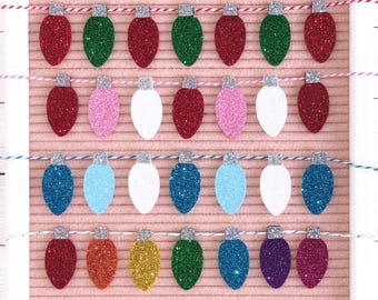 Holiday Lights Mini Garlands | Choose your colors! For Hanukkah, Christmas and more!