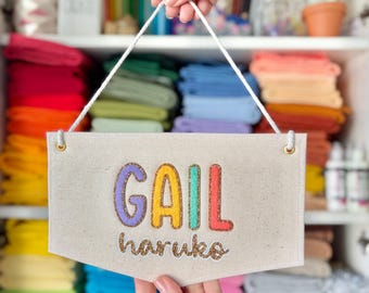 Sparkly Custom Color Name Banner & Door Sign