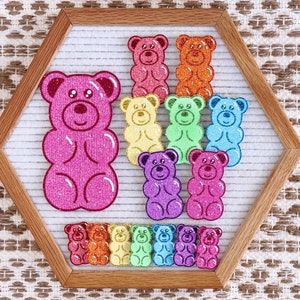 Icônes et accessoires pour tableau à lettres Gummy Bears