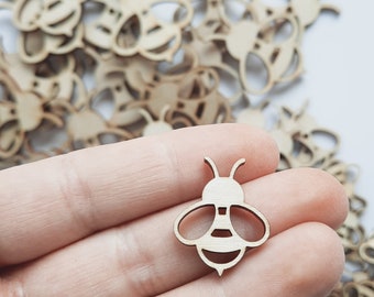 Scattered decoration bees, wooden bees, table decoration, birthday table decoration, gift decoration