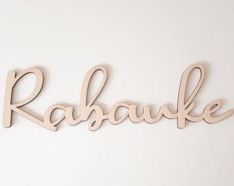 Schriftzug "Rabauke", Holzschrift, Text aus Holz, Wandbehang, Wanddeko