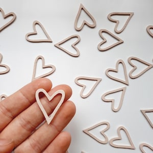 Scatter decoration hearts color powder pink, wooden hearts, table decoration, wedding table decoration, gift decoration