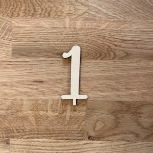 Wooden number for personalized birthday plate with vase and candle, candle plate, birthday wreath