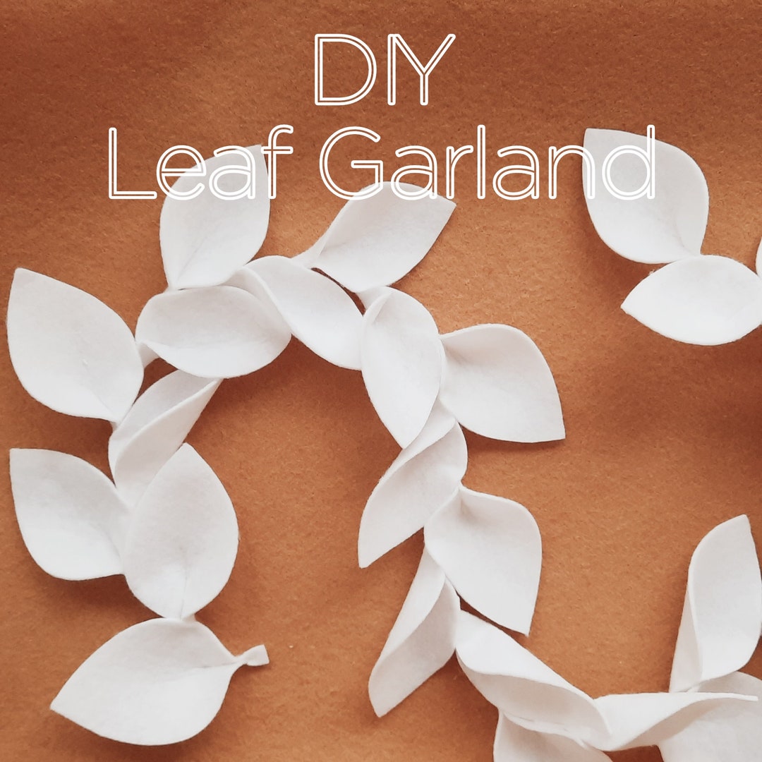 Leaf Garland Kit Plus Tutorial, Set of Ready Cut Leaves, Nursery