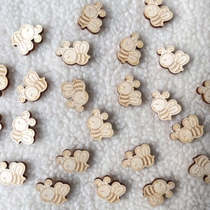Scattered decoration bees, wooden bees, table decoration, birthday table decoration, gift decoration