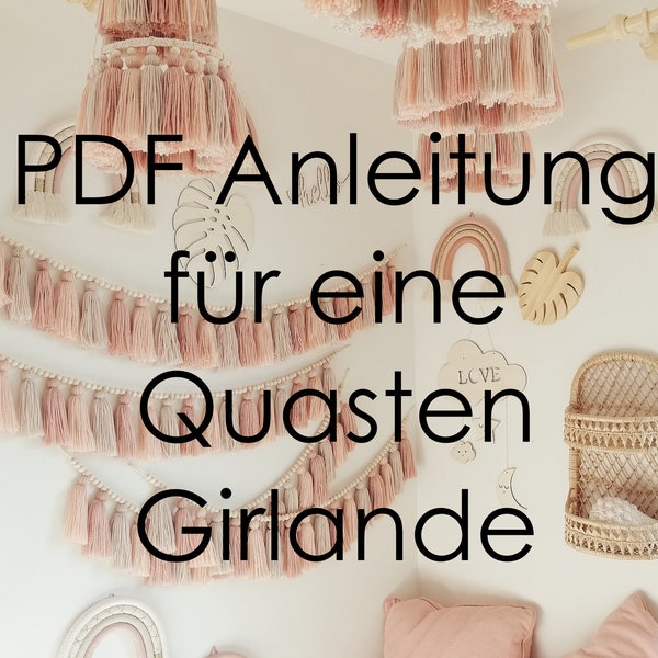 DIY Quasten Girlande PDF TUTORIAL Do it Yourself Quasten Tutorial Tassel Garland Do it Yourself