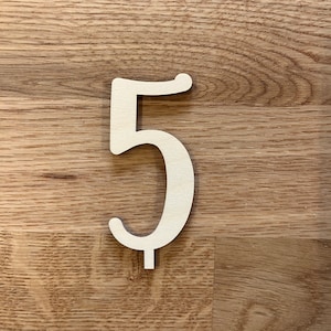 Wooden number for personalized birthday plate with vase and candle, candle plate, birthday wreath