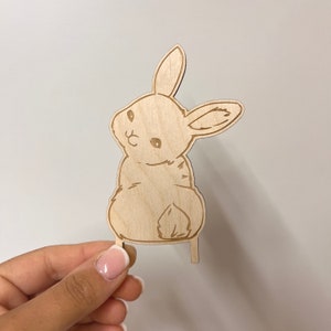 Rabbit motif plug for personalized birthday plate with vase and candle, candle plate, birthday wreath, table decoration