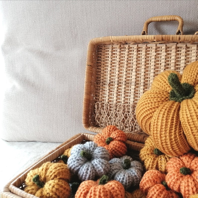 Calabazas de punto decoración del hogar decoración de calabazas de otoño Decoración de calabazas otoño calabazas de punto imagen 2