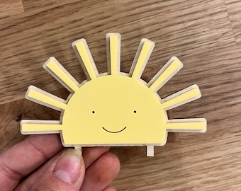 Motif plug sun pastel yellow for personalized birthday plate with vase and candle, candle plate, birthday wreath, table decoration