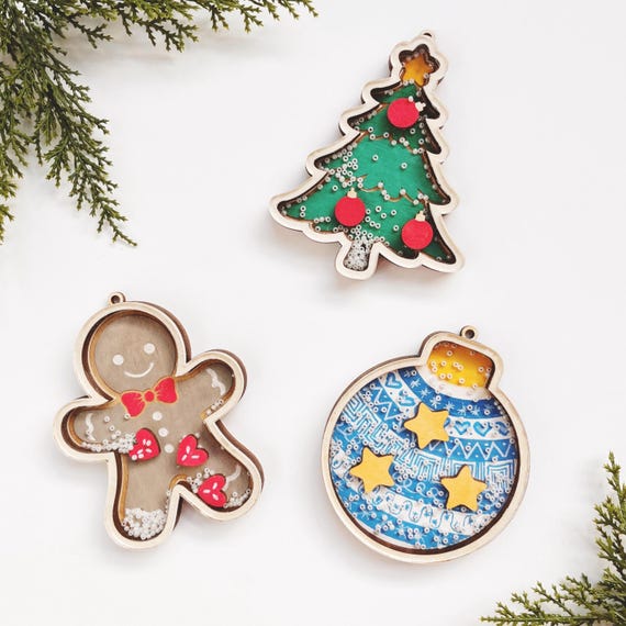 Set de manualidades colgante bola agitadora Navidad, regalo de