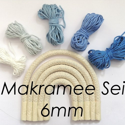 DIY Macrame Rainbow Rope Braided Rope Cotton Rope Macrame Rope Macrame Kits & How To