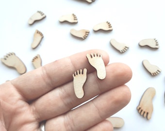 Scatter decoration baby shower, baby feet made of wood, scatter decoration baby party, scatter decoration baby feet, table decoration, gift decoration