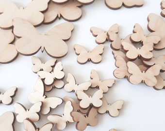 Streudeko Schmetterlinge, Schmetterlinge aus Holz, Tischdekoration, Geschenkdekoration