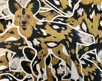 African Painted Dog Sticker