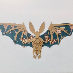 9” x 12” Library Moths Bat
