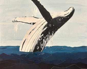 Ballena jorobada de 12” x 12”