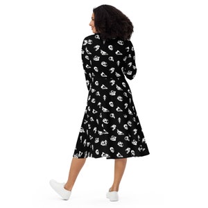 Long Sleeve Animal Skulls Dress