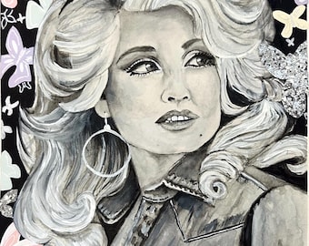 Ritratto di Dolly Parton, formato 8,5" x 11".