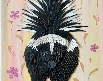 Zorrillo caprichoso de 12" x 9"