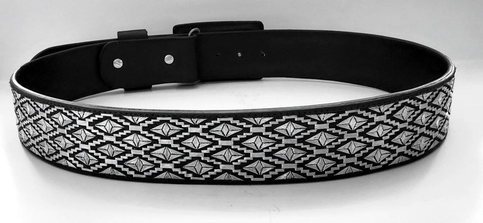 Mens Hilo de plata mexican Western wear cinturon charro | Etsy