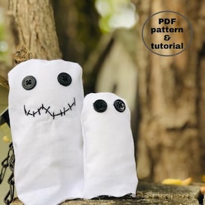 Ghost Doll PDF Sewing Pattern, Halloween doll DIY cute ghost dolls, Instant Digital, spooky bowl fillers, ghost rag doll Download&lt; Tutorial