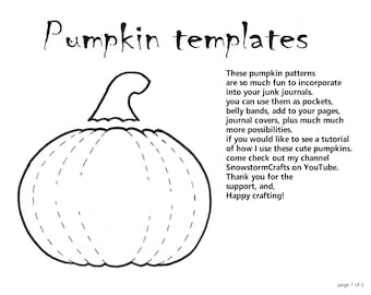 pumpkin template digitals, printable, printable journal ephemera, 11x8.5" Halloween, pumpkin ephemera, digital download, 3 digital pages