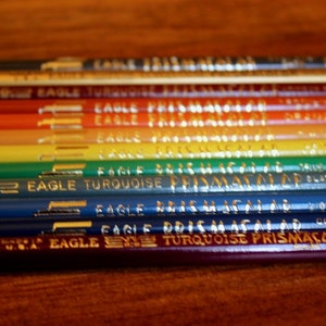 Vintage Berol Prismacolor Eagle Art Dozen Pencils, 904 Light Blue.