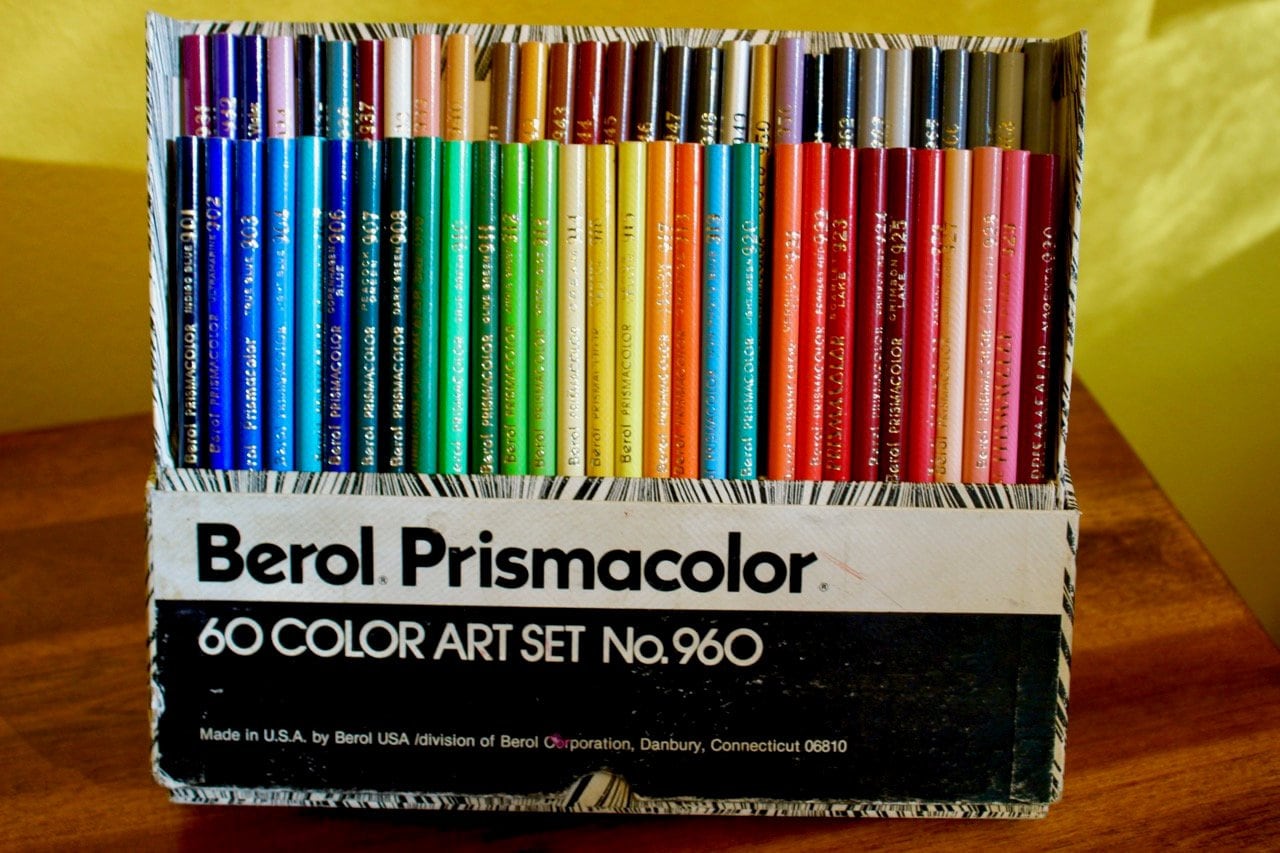 Vintage Berol Prismacolors from the 1990's, Swatching