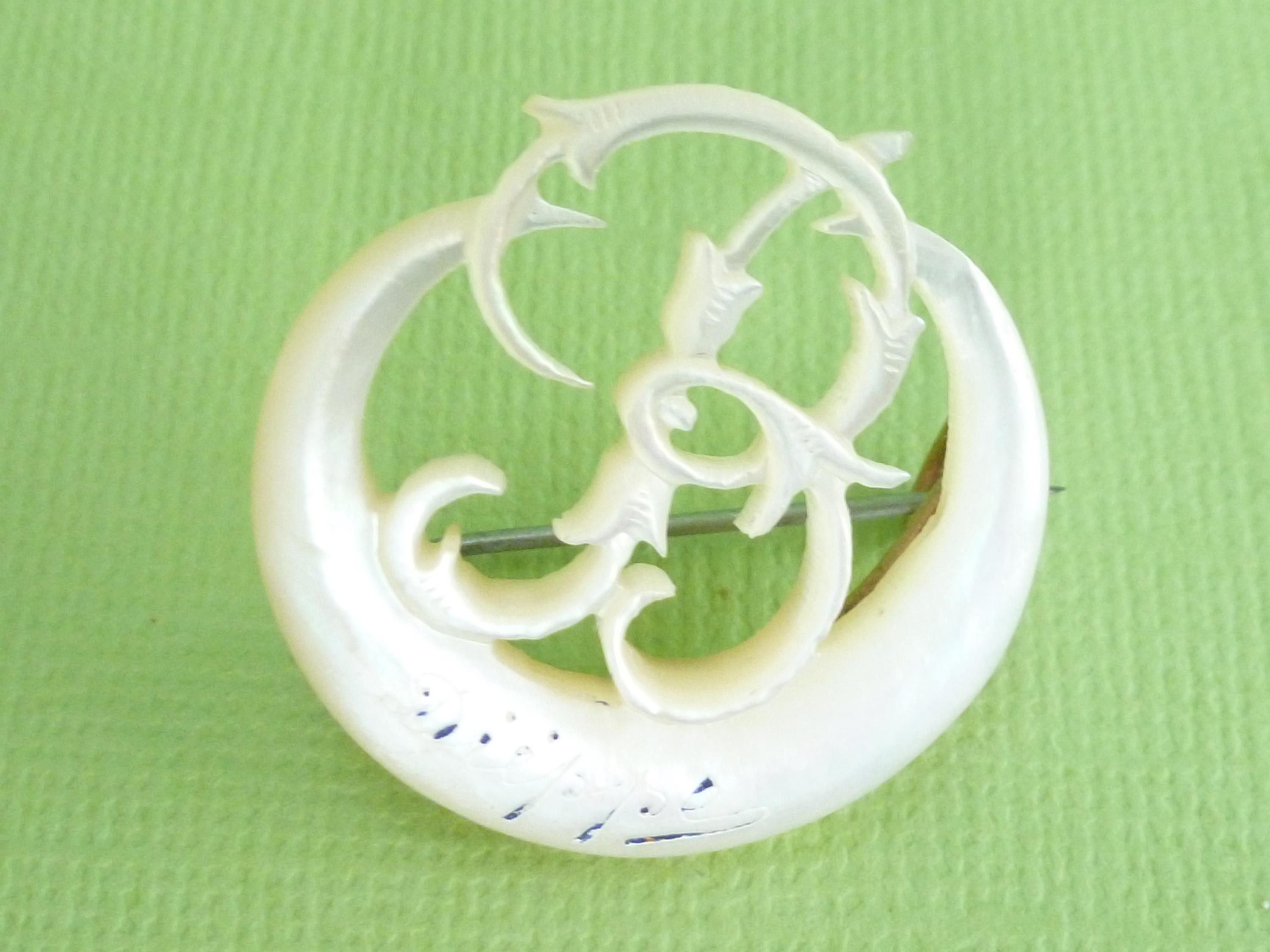 Broche Ancienne Bébé Enfant – Plaque Or, Bijou Nourrisson, Vintage