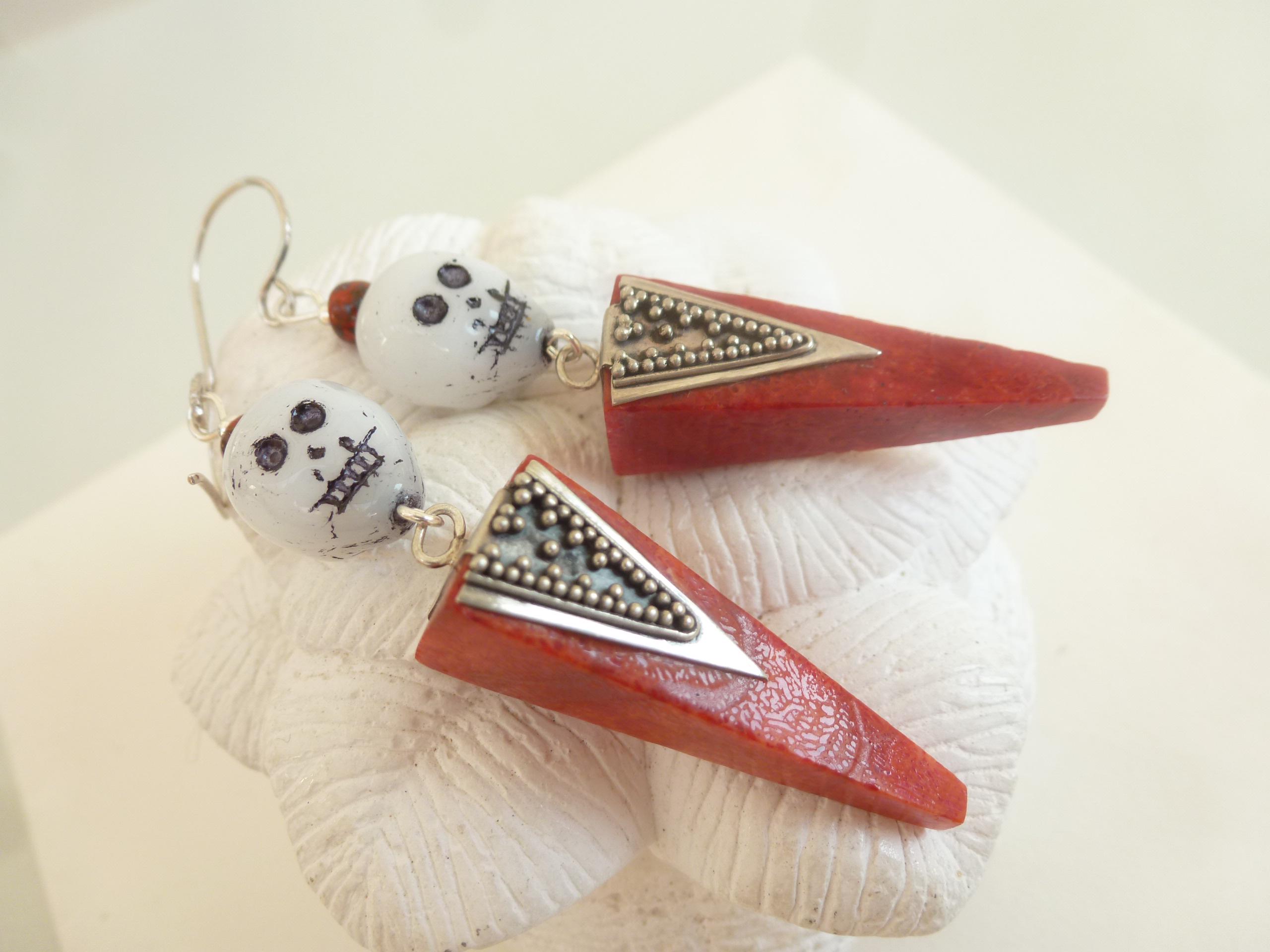 Boucles D'Oreilles Noir « I Love Moustache » Avec Cœur Blanc - 10 Mm - Acier Inoxydable - Cadeau Drôle Pour Homme/Femme