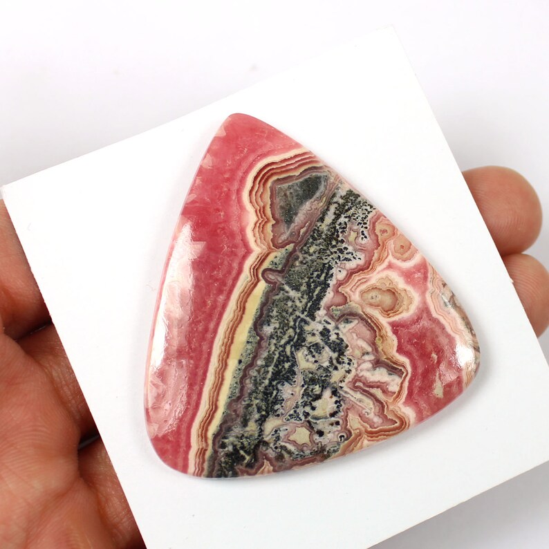 1 Pcs Of 160Cts 54x50mm Natural Pink Rhodochrosite Cabochon Rare Rhodochrosite Polished Smooth Jewelry Making Loose Gemstone #SKU4652